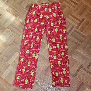 The Grinch Red Naughty Grinch Pajama Pants Size Medium